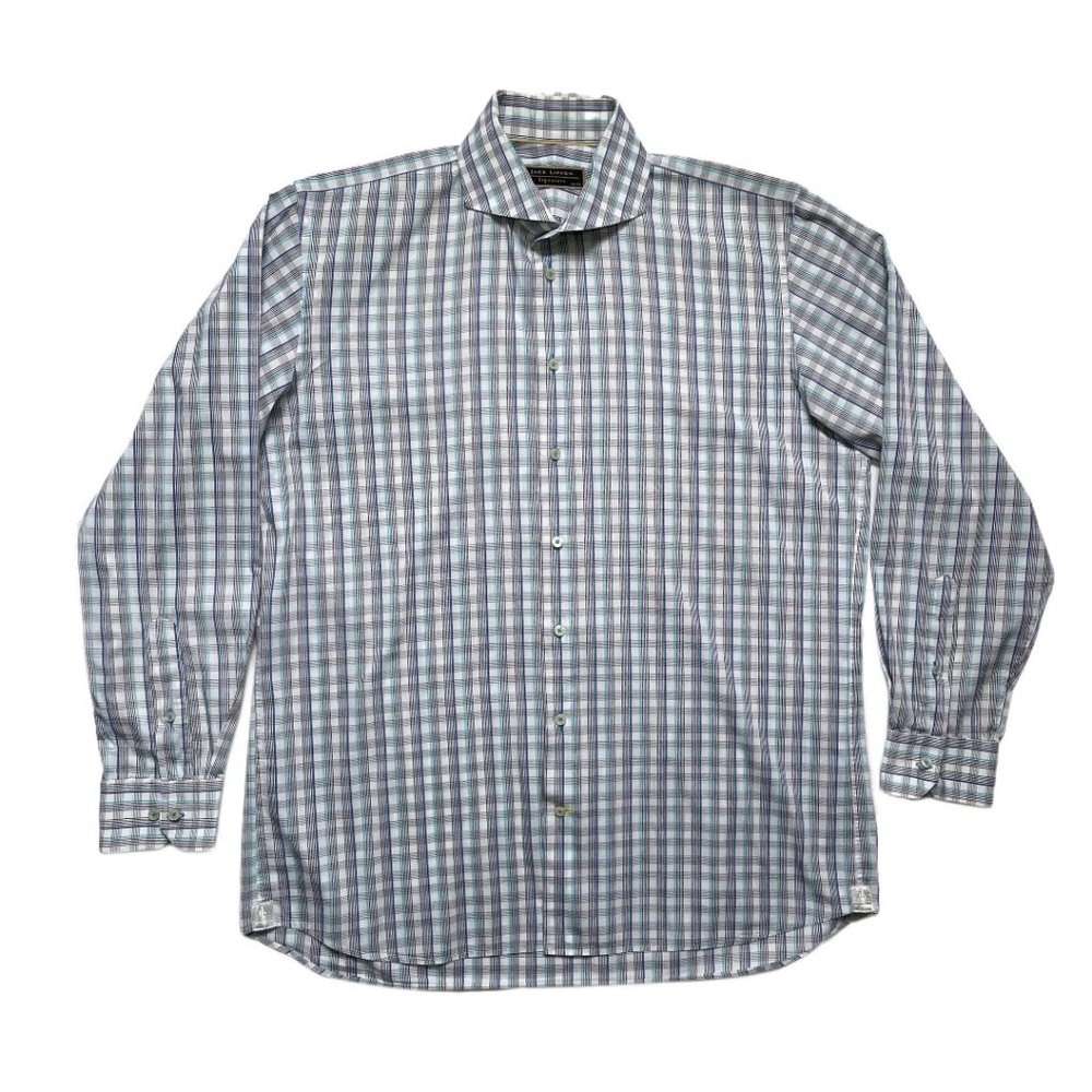 Jack Lipson Signature Blue Checked Shirt